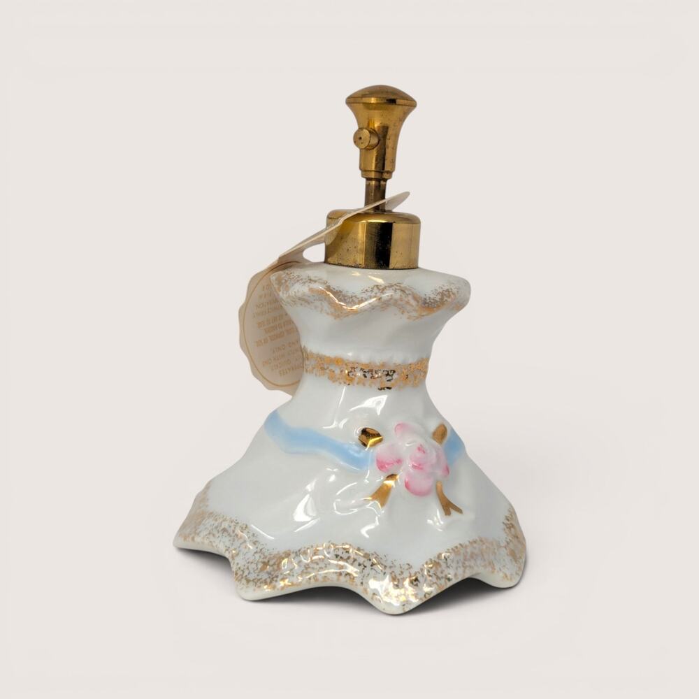 Vintage Irice Presto Mist Porcelain Dress Perfume Atomizer